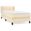 vidaXL Box spring postel s matrac&iacute; kr&eacute;mov&aacute; 90x200 cm textil