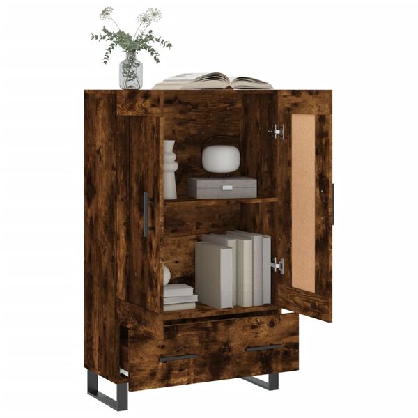 vidaXL Skř&iacute;ň highboard kouřov&yacute; dub 69,5 x 31 x 115 cm kompozitn&iacute; dřevo