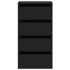 vidaXL Rohová zásuvková komoda černá 40 x 41 x 76 cm kompozit