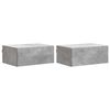 vidaXL N&aacute;stěnn&yacute; nočn&iacute; stolek 2 pcs Betonově &scaron;ed&aacute; 49 x 34,5 x 20 cm