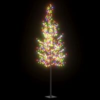 vidaXL Vánoční strom 600 LED diod barevné světlo třešňový květ 300 cm