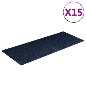 vidaXL Schodov&eacute; rohože samolepic&iacute; 15 ks 60 x 25 cm tmavě modr&eacute; obd&eacute;ln&iacute;kov&eacute;