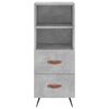 vidaXL Skř&iacute;ň highboard betonově &scaron;ed&aacute; 34,5x34x180 cm kompozitn&iacute; dřevo