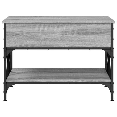vidaXL Konferenční stolek šedý sonoma 70 x 50 x 50 cm kompozit a kov