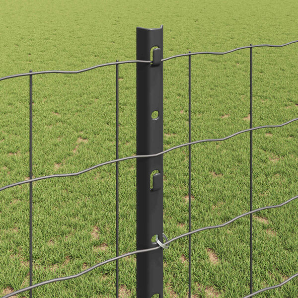 vidaXL Plot s sloupkem &Scaron;ed&aacute; 1,2 x 25 m Ocel