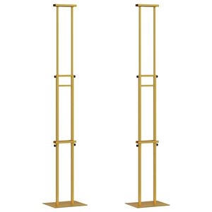 vidaXL St&aacute;nky pro veletrhy 2 ks Zlat&aacute; 30 x 23,5 x 210 cm Ocel