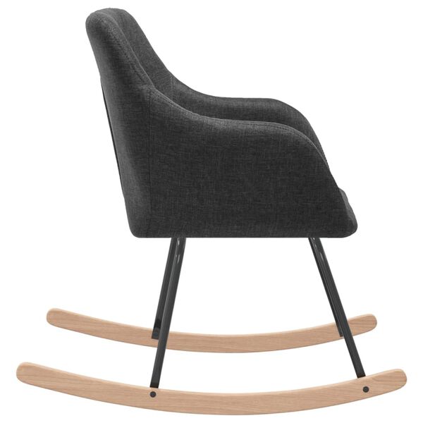 vidaXL Houpac&iacute; křeslo tmavě &scaron;ed&eacute; textil