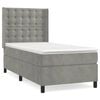 vidaXL Box spring postel s matrac&iacute; světle &scaron;ed&aacute; 90x200 cm samet