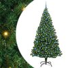 vidaXL Uměl&yacute; v&aacute;nočn&iacute; stromeček Zelen&aacute; 210 cm PVC, ocel a plast