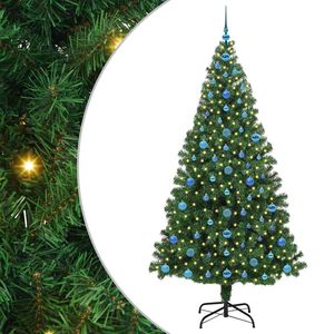 vidaXL Uměl&yacute; v&aacute;nočn&iacute; stromeček Zelen&aacute; 210 cm PVC, ocel a plast
