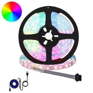 vidaXL LED p&aacute;s 2 pcs Čern&aacute; a průhledn&aacute; 210 x 0,8 x 0,3 cm Měď a plast