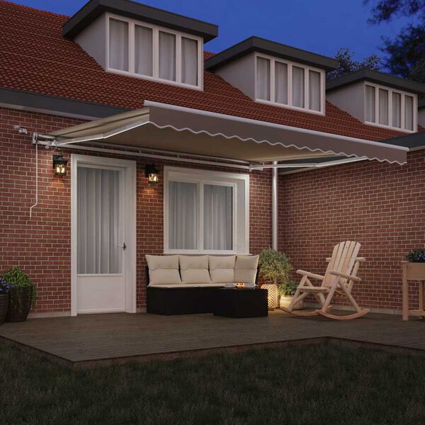 vidaXL Budsorovateln&eacute; zastře&scaron;en&iacute; B&eacute;žov&aacute; 400 &times; 300 cm Polyester a kov