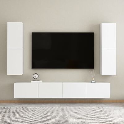 vidaXL TV stolky 2 ks bílé 30,5 x 30 x 110 cm dřevotříska