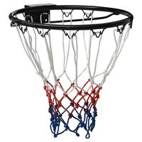 vidaXL Basketbalová obroučka černá 39 cm ocel