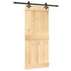 vidaXL Posuvn&eacute; dveře Přirozen&aacute; a čern&aacute; 90 x 210 cm