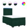 vidaXL Box spring postel s matrac&iacute; tmavě zelen&aacute; 120 x 200 cm samet
