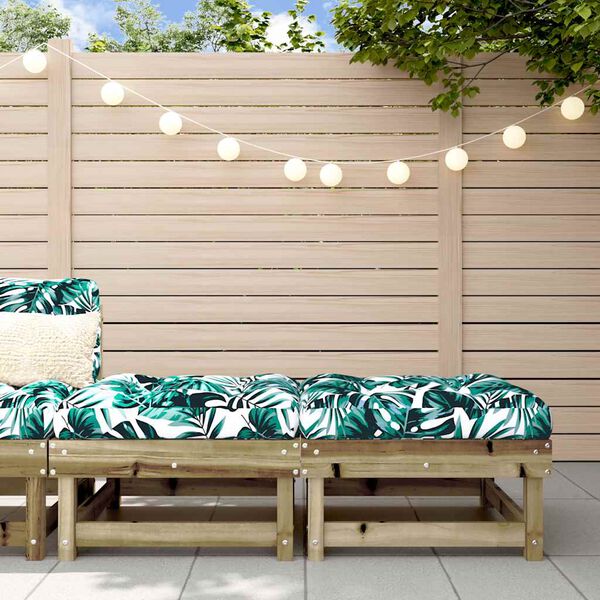 vidaXL Zahradní podnožky s poduškami 2 ks impregnované borové dřevo