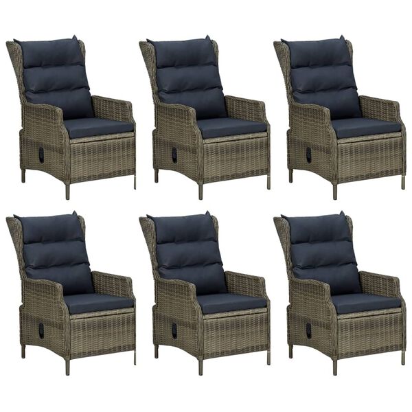 vidaXL 7d&iacute;ln&yacute; zahradn&iacute; j&iacute;deln&iacute; set hněd&yacute; polyratan