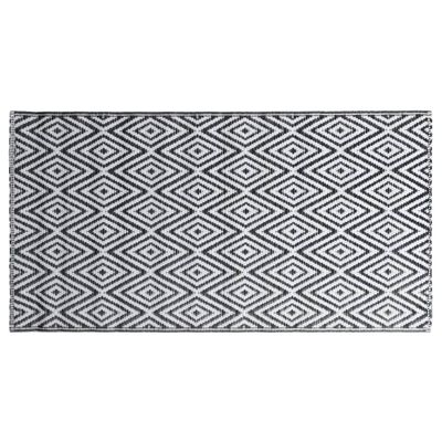 vidaXL Venkovní koberec bílý a černý 190 x 290 cm PP