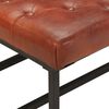 vidaXL Taburet tmavě hněd&yacute; 80 x 80 x 43 cm prav&aacute; kůže