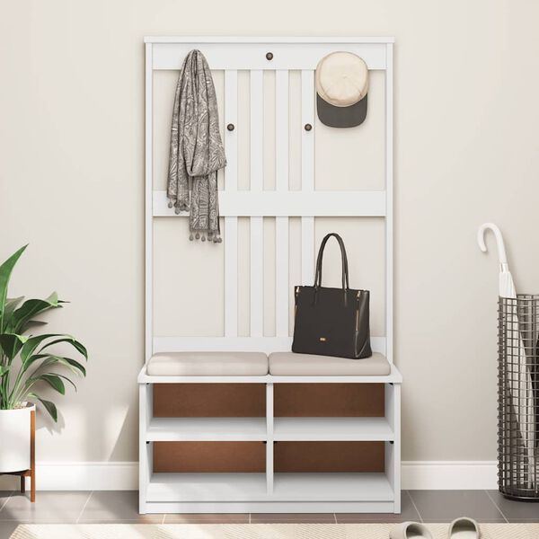 vidaXL Předs&iacute;ňov&yacute; strom SANDNES b&iacute;l&aacute; 87x40x159,5cm Borovicov&yacute; masiv