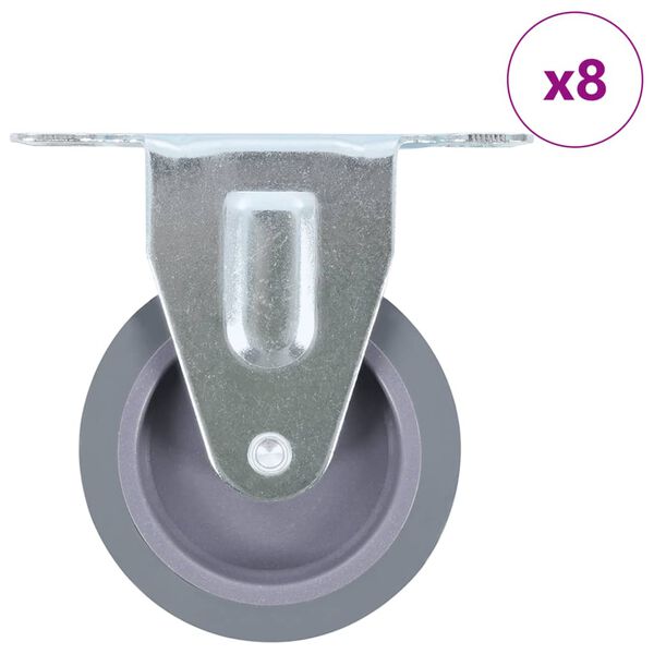 vidaXL 8 ks pevná kolečka 75 mm