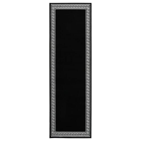 vidaXL Běhoun BCF čern&yacute; se vzorem 80 x 300 cm