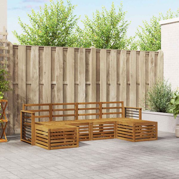 vidaXL Sedac&iacute; soupravy 6 pcs Př&iacute;rodn&iacute; Masivn&iacute; ak&aacute;tov&eacute; dřevo