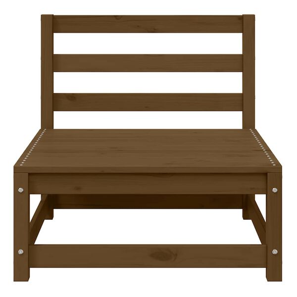 vidaXL Zahradní středová pohovka krémové podušky masivní borovice