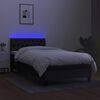 vidaXL Box spring postel s matrac&iacute; a LED čern&aacute; 100x200 cm textil