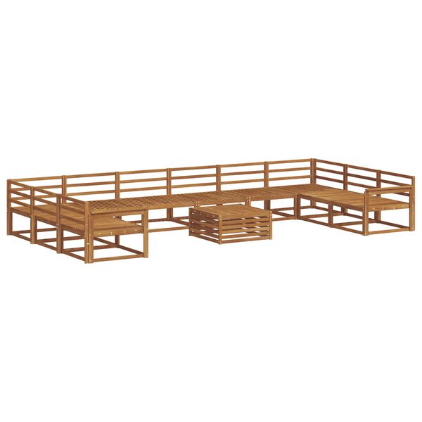 vidaXL Venkovn&iacute; pohovkov&aacute; souprava 11 pcs Př&iacute;rodn&iacute;