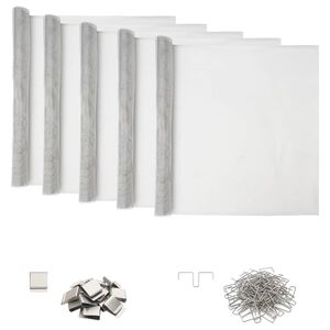 vidaXL Kryt pro světl&iacute;k s klipy 5 ks 70 x 190 cm Hlin&iacute;k Stř&iacute;brn&aacute;