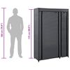 vidaXL Skládací šatní skříň šedá 110 x 45 x 175 cm textil