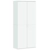 vidaXL Skř&iacute;ň highboard b&iacute;l&aacute; 80 x 35 x 180 cm kompozitn&iacute; dřevo