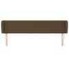 vidaXL Čelo postele typu u&scaron;&aacute;k tmavě hněd&eacute; 183x23x78/88 cm textil