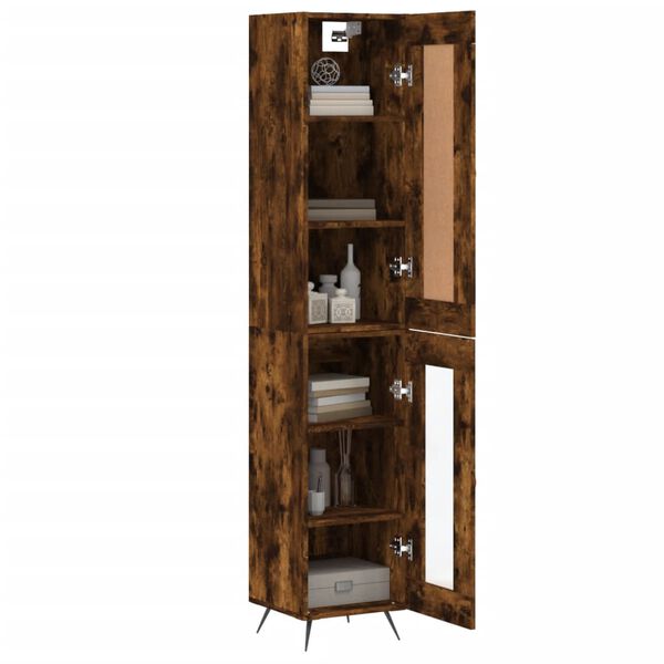 vidaXL Skříň highboard kouřový dub 34,5 x 34 x 180 cm kompozitní dřevo