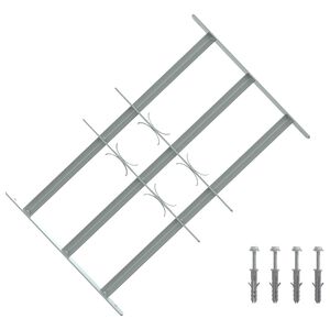 vidaXL Bezpečnostn&iacute; mř&iacute;ž na okna se 3 př&iacute;čkami 3 pcs 430-740 mm