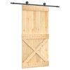 vidaXL Posuvn&eacute; dveře Přirozen&aacute; a čern&aacute; 100 x 210 cm