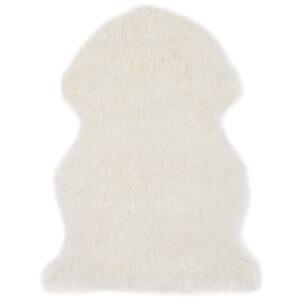 vidaXL Koberec 60 x 90 cm uměl&aacute; ovč&iacute; kůže b&iacute;l&yacute;