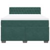 vidaXL Box spring postel s matrac&iacute; tmavě zelen&aacute; 140x190 cm samet