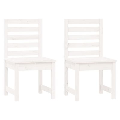 vidaXL Zahradní židle 2 ks bílé 40,5x48x91,5 cm masivní borové dřevo