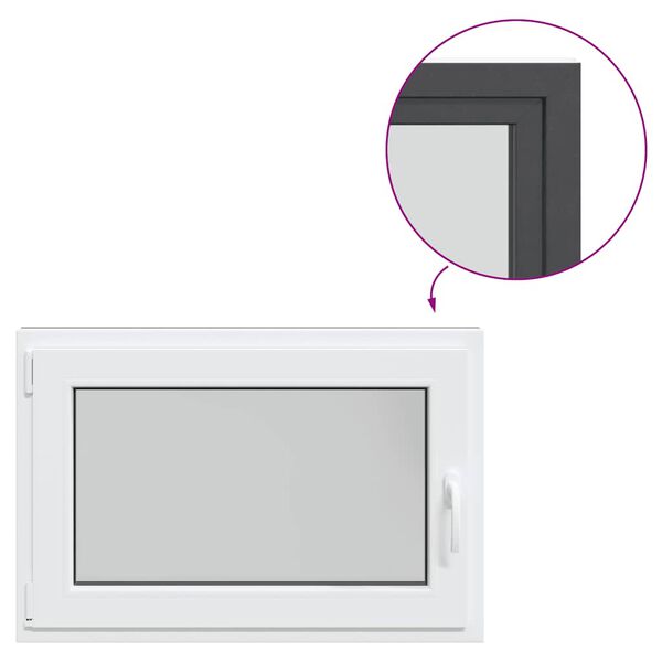 vidaXL Okno do sklepa "RISOR" 90x70 cm otev&iacute;ravě-sklopn&eacute; DIN lev&eacute; antracitov&eacute;