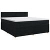 vidaXL Postel boxspring s matrac&iacute; s čelo Čern&aacute; 160 x 200 cm Textil