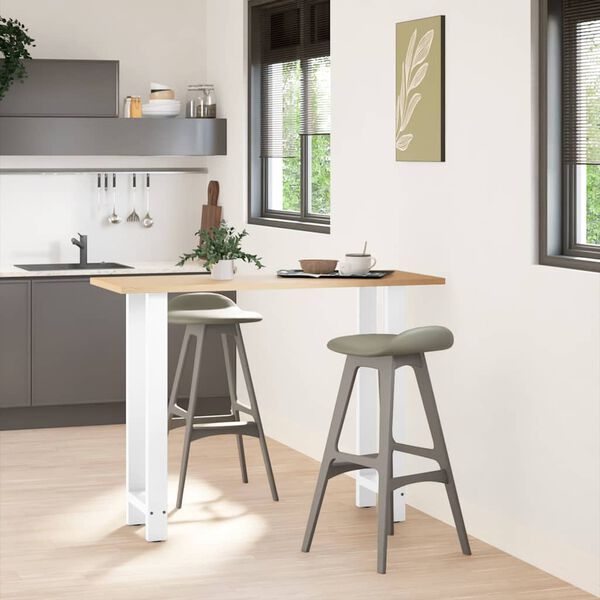 vidaXL Nohy barového stolu bílé 2 ks 50 x (100-101) cm ocelové