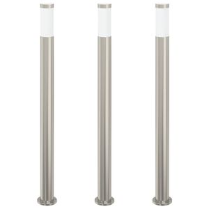 vidaXL Sloupkov&aacute; světla 3 ks 110 cm nerezov&aacute; ocel IP44