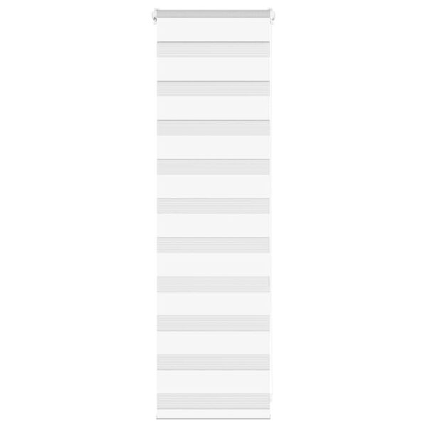 vidaXL Zebra roleta b&iacute;l&aacute; 45x100 cm &scaron;&iacute;řka l&aacute;tky 40,9 cm polyester