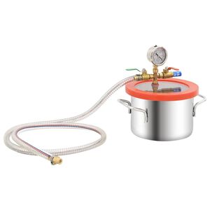 vidaXL Vakuov&aacute; komora nerezov&aacute; ocel 3,7 l