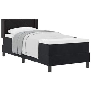 vidaXL Postel s boxspringem s čelo Čern&yacute; 200 x 80 cm samet