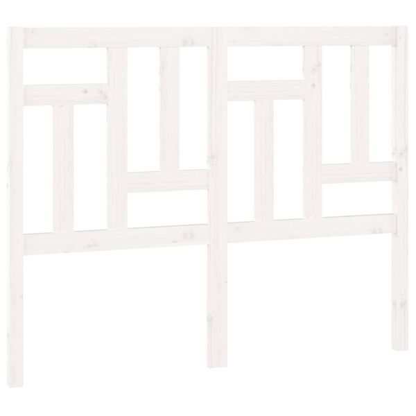 vidaXL Čelo postele b&iacute;l&eacute; 125,5 x 4 x 100 cm masivn&iacute; borovice