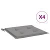 vidaXL Podu&scaron;ky na zahradn&iacute; židli 4 ks &scaron;ed&eacute; 50 x 50 x 3 cm l&aacute;tka oxford